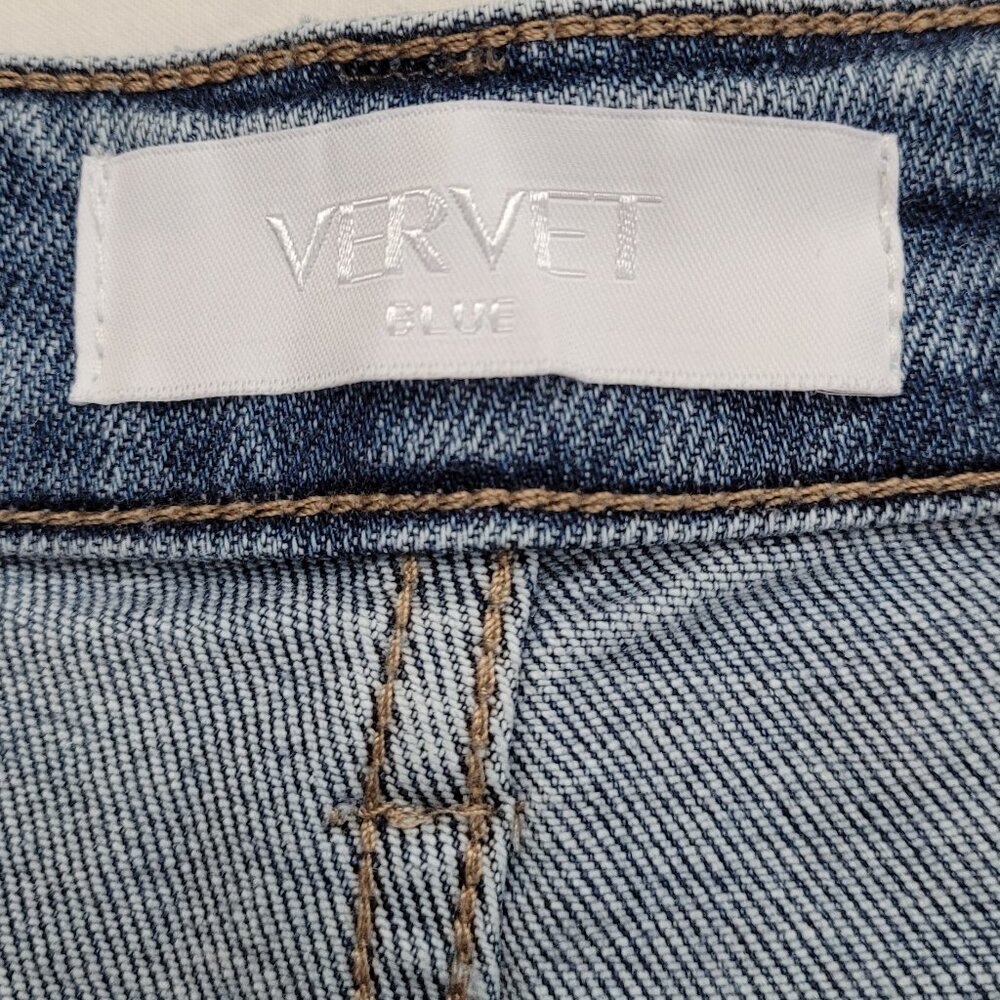 Vervet Raw Hem Frayed Cutoff Jean Shorts Medium Wash Size Medium Festival - Picture 5 of 15